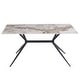 preview thumbnail 124 of 131, Elega Modern Sintered Stone Dining Table Modern Trestle Base Powder-Coated Steel Frame Kitchen Table - 47"-71"