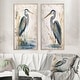 preview thumbnail 1 of 5, Designart "Heron By The Waterside Watercolour I" Animals Wall Art Décor Gallery Wall Set For Home Decor 24 in. wide x 20 in. high - Brown