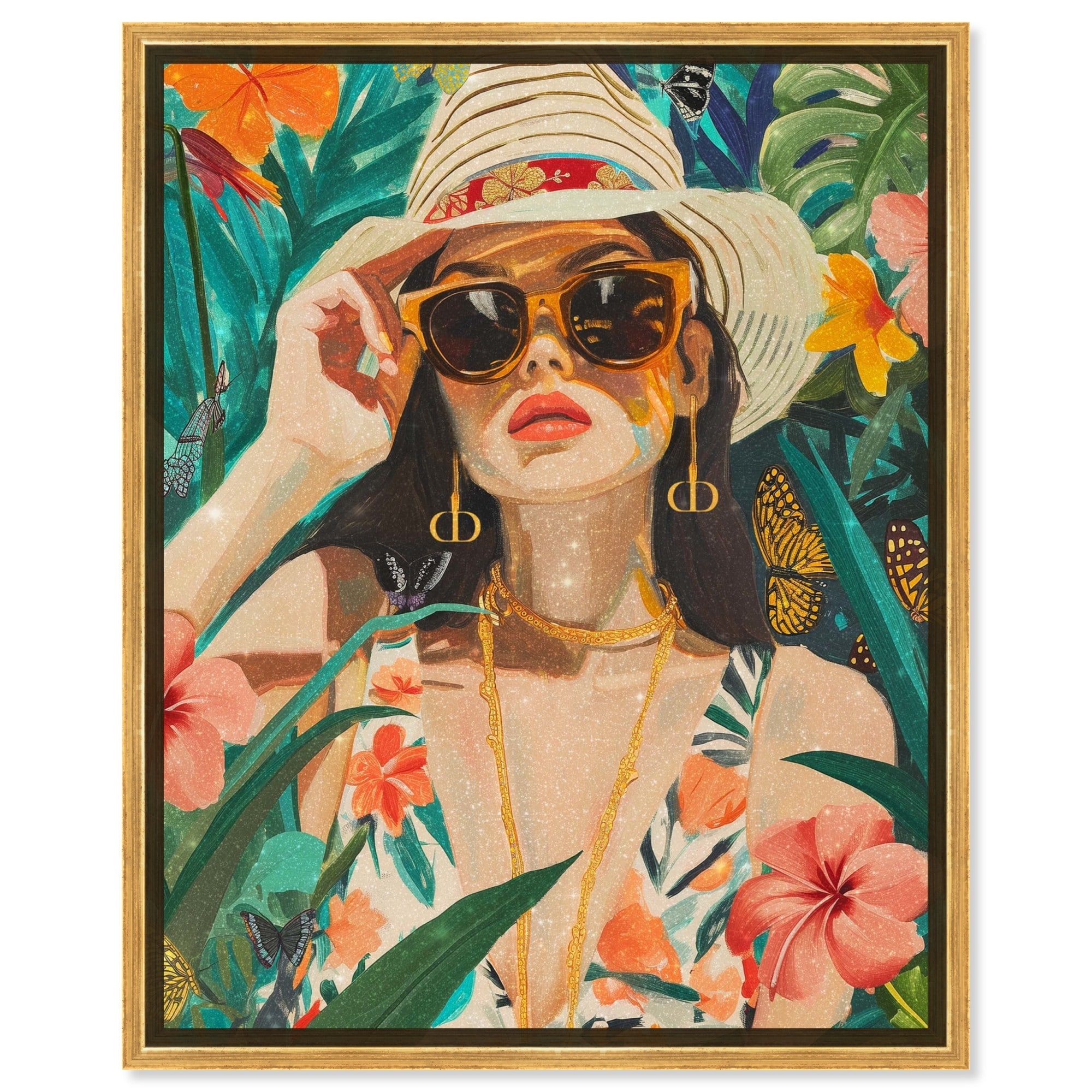 In The Tropical Shade Canvas Tropical Abstract Wall Art by Art Remedy