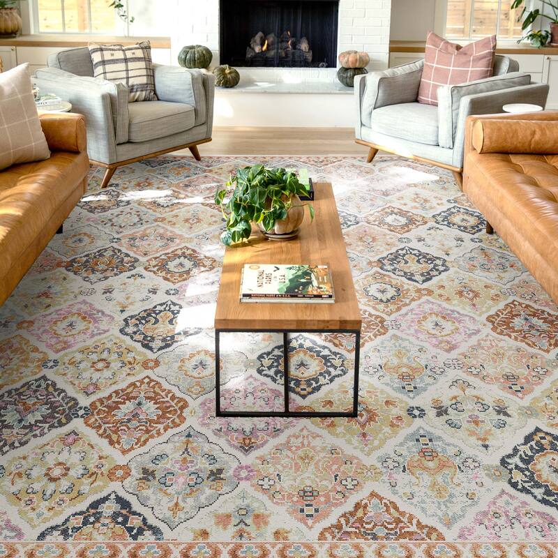 Well Woven Apollo Maeve Vintage Bohemian Machine Washable Rug - 7' 7" x 9' 10" - Multi - Rectangle