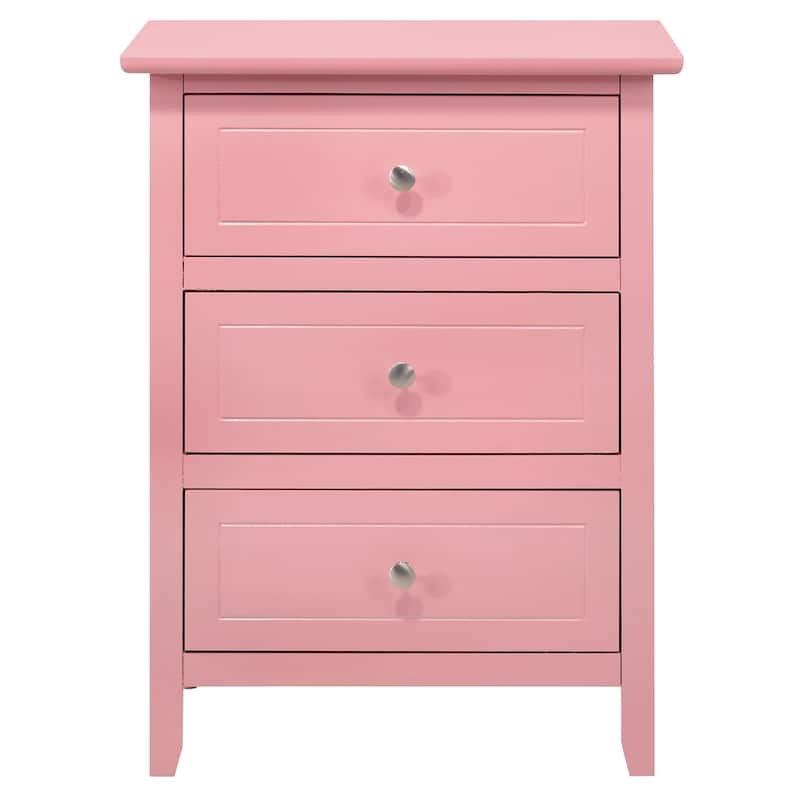 Daniel 3-drawer Transitional Wooden Nightstand
