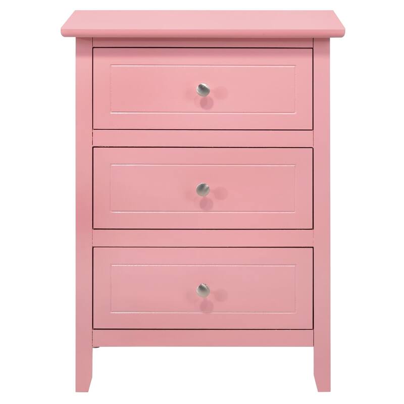 Daniel 3-drawer Transitional Wooden Nightstand