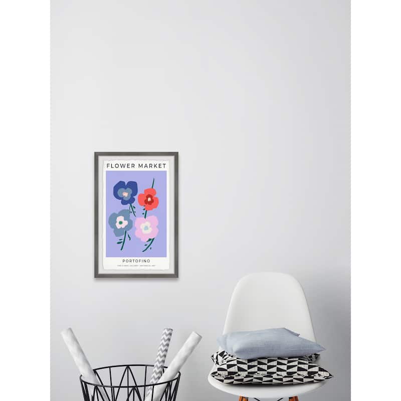 'Flower Market Portofino' Framed Painting Print