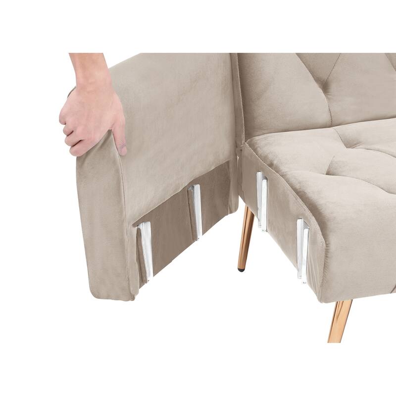 71" Convertible Double Folding Living Room Sofa Bed