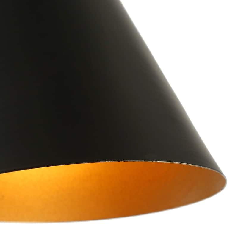 Modern Industrial Black Gold Plug-in Adjustable 1-Light Wall Sconces