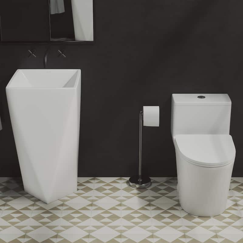 Arles One-Piece Elongated Toilet Vortex Dual-Flush 1.1/1.6 gpf