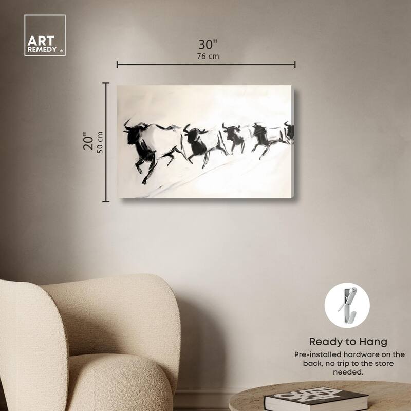 Bovine II Canvas by Art Remedy, Gallery Wrapped