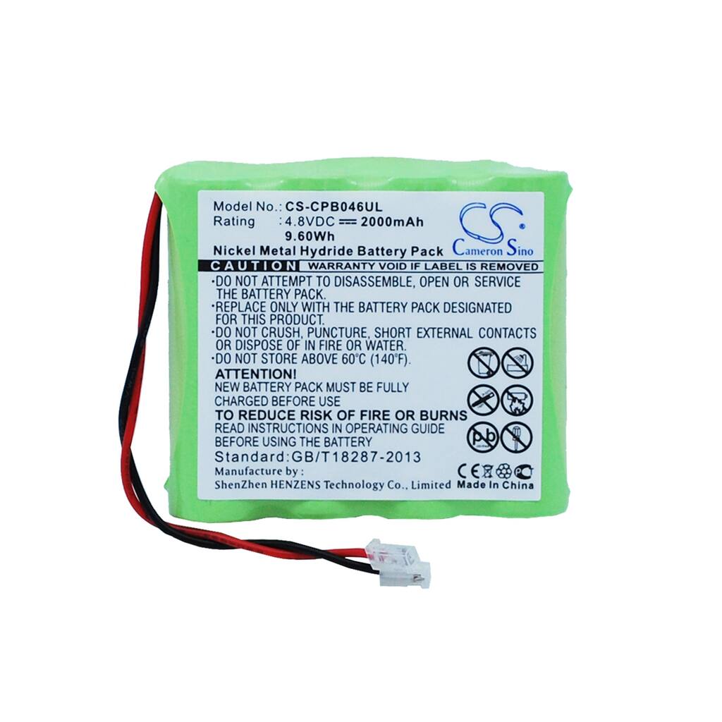 Battery for Universal AA x 4 CS-CPB046UL Cordless Phone 4.8v 2000mAh Ni-MH - Green