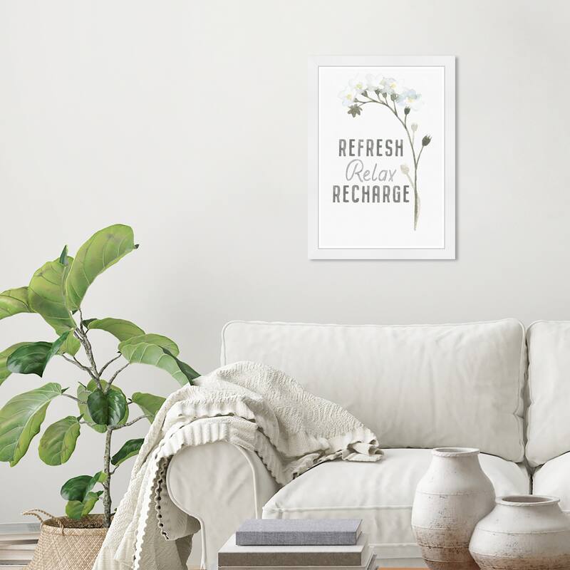 Wynwood Studio Prints 'Relax and Recharge' White Wall Art