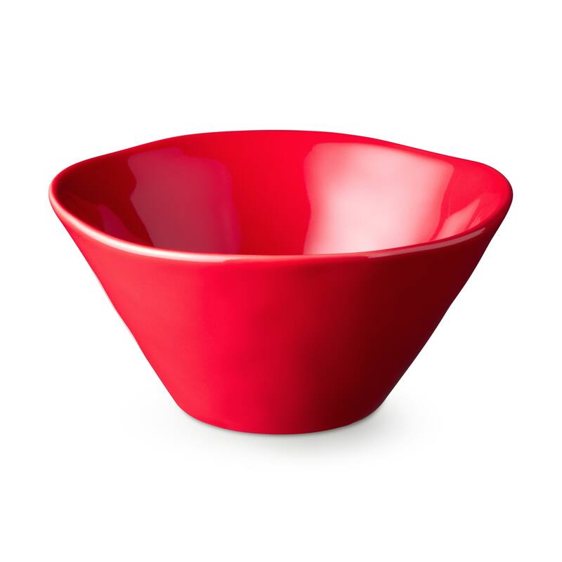 Certifed International Berry Red Christmas Set of 4 Ice Cream/Dessert Bowls 6.25" x 3" - 6.25 L x 6.25 W x 3 H