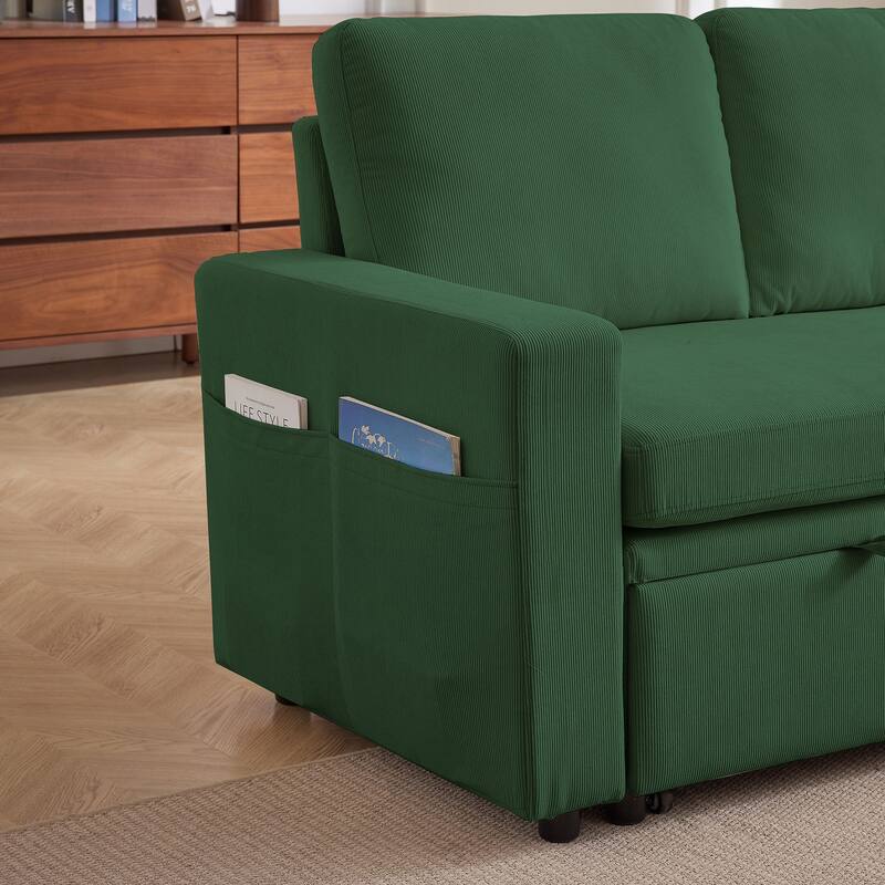 78.94" Striped Fabric Sleeper Sofa