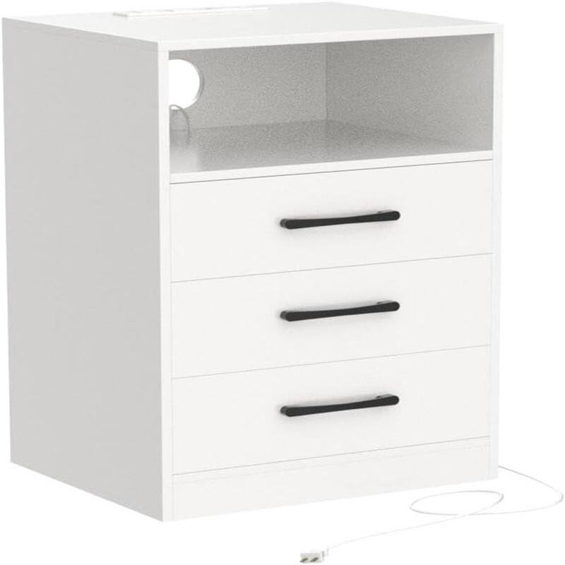 Nightstand with Wireless Charging Station