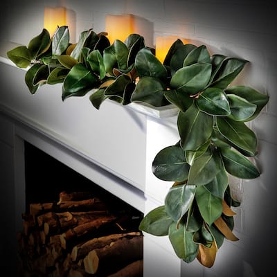 48" Natural Touch Magnolia Leaf Garland