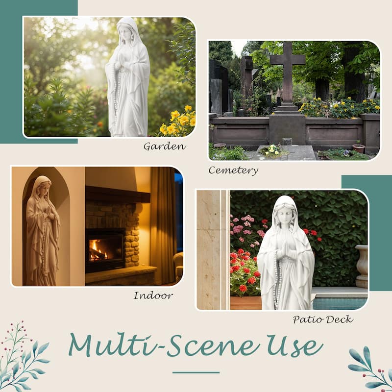 Outdoor Religious Sculpture, Garden Decor, Waterproof Sculpture, Suitable for Courtyard, Front porch, Patio