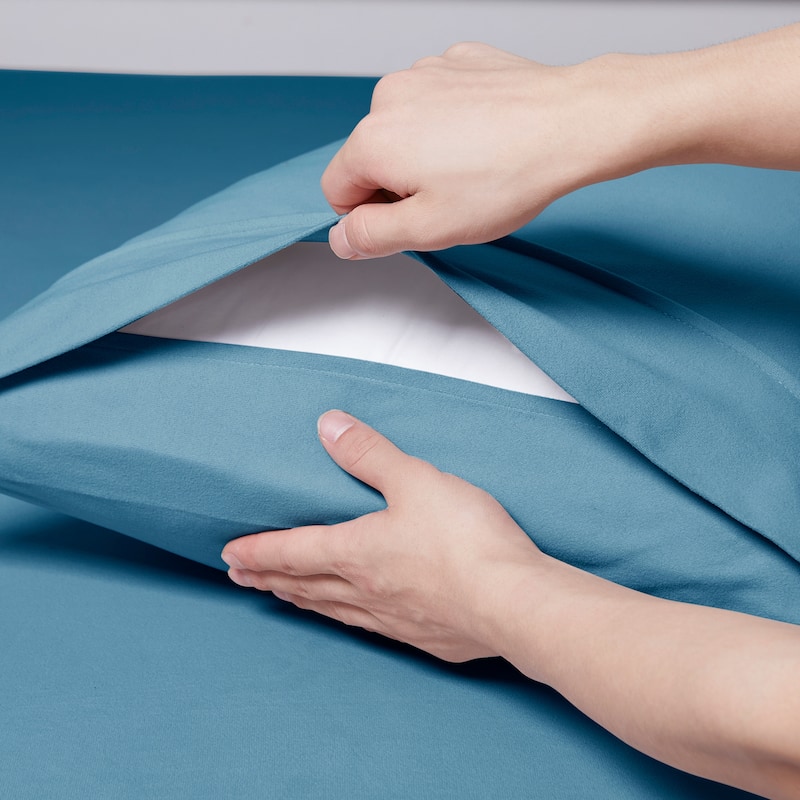1500 Supreme Collection Microfiber Flannel Fitted Sheet