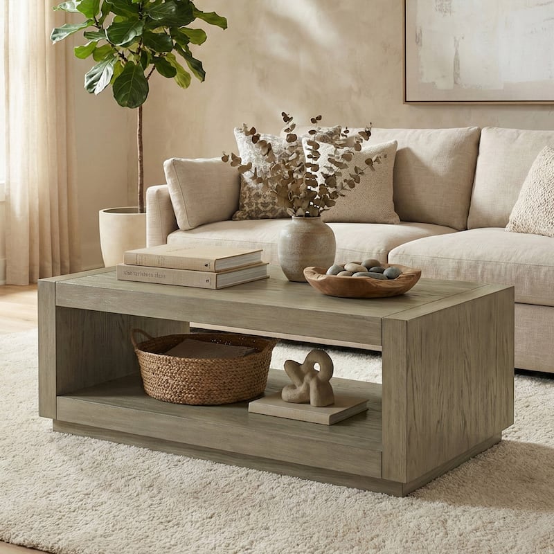 Furniture of America Gryel Modern 48-inch 1-Shelf Coffee Table - Natural