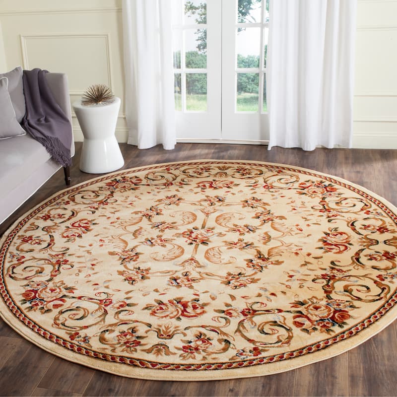 SAFAVIEH Lyndhurst Margo Traditional Oriental Rug - 8' Round - Ivory