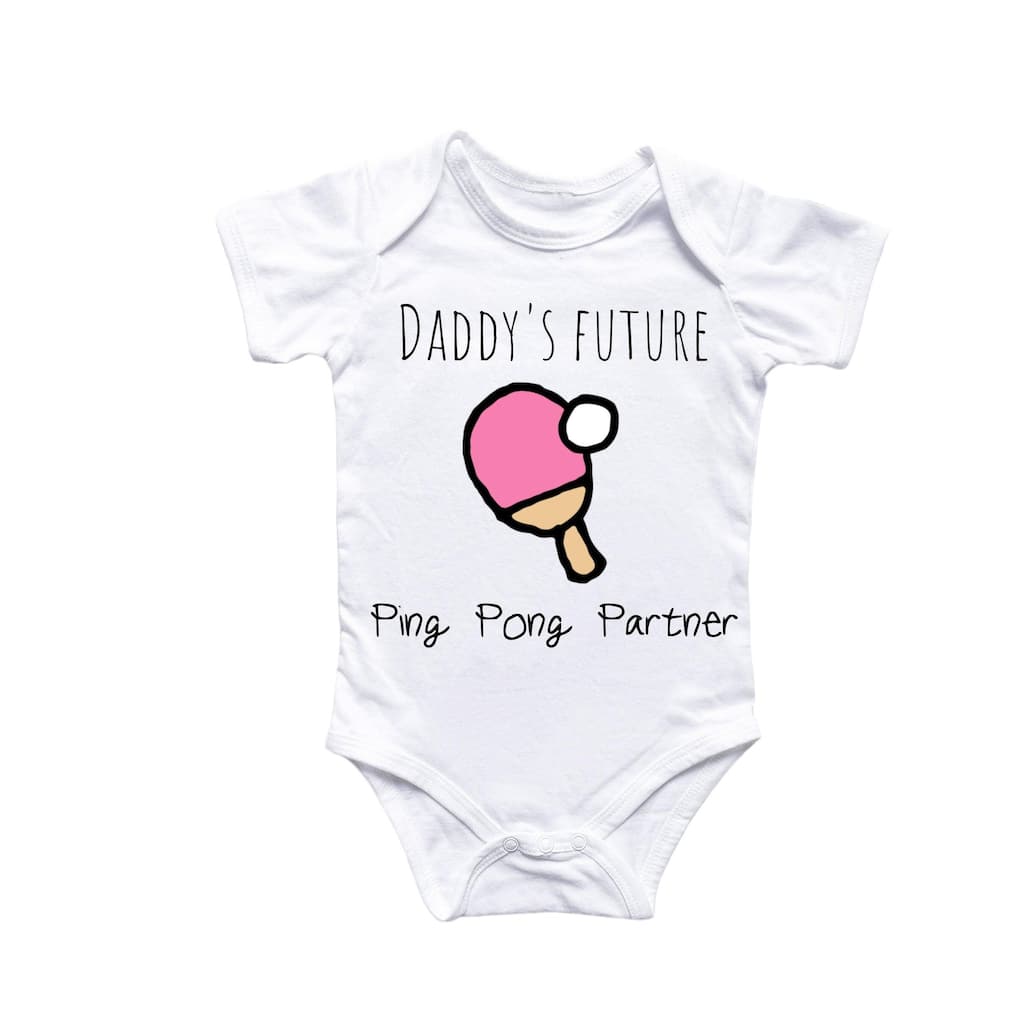Table Tennis - Baby Boy Girl Clothes Infant Bodysuit Funny Cute Newborn