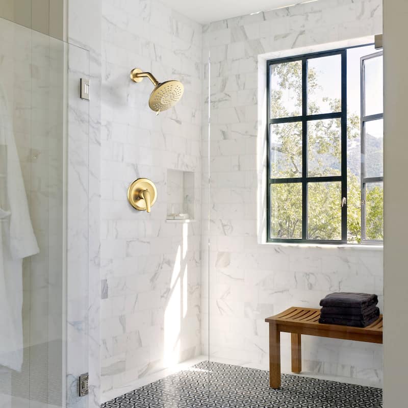 WOWOW Single Handle 5-Spray Shower Faucet with Pressure Balance