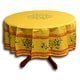 preview thumbnail 119 of 193, Wipeable Spill Resistant Provencal Cotton Cannes Collection Tablecloth 71-in Round - Yellow Olives