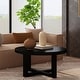 preview thumbnail 5 of 16, Christie Round Bayur Wood Coffee Table by East at Main - 36x36x18 Black