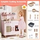 preview thumbnail 17 of 18, Gymax Play Kitchen w/Realistic Ice Maker Stove Accessories & Water