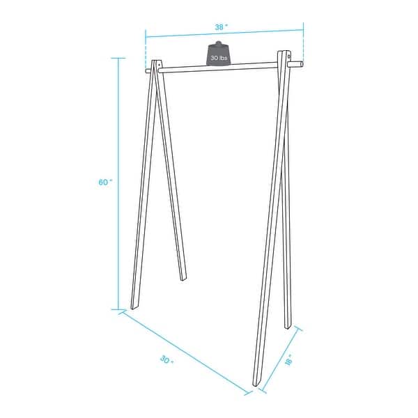 100 Solid Wood Collapsible Aesthetic Clothing Garment Rack No Tool