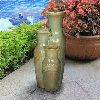 Design Toscano Ceramic Grecian Jars Garden Fountain