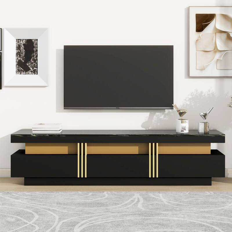 TV Stand with 3 Drawers for TVs Up to 78"