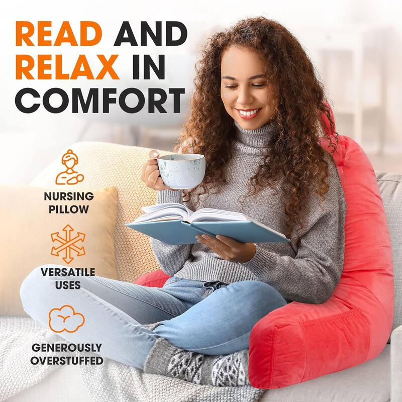 Cheer Collection Memory Foam Support Reading, TV Pillow