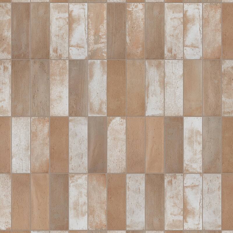 Merola Tile Kings Mud Sand 7-7/8" x 15-3/4" Ceramic Wall Tile