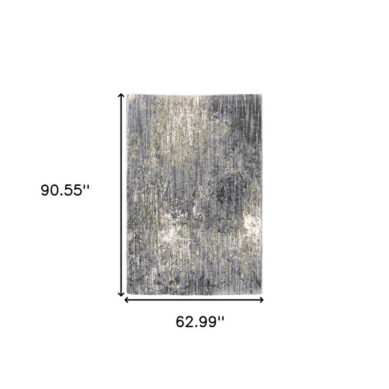 HomeRoots Abstract Shag Rectangle Area Rug