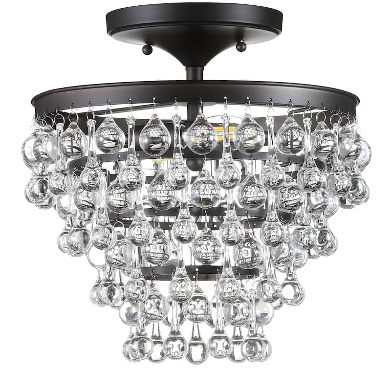 Gabrielle Metal/Crystal LED Flush Mount, by JONATHAN Y