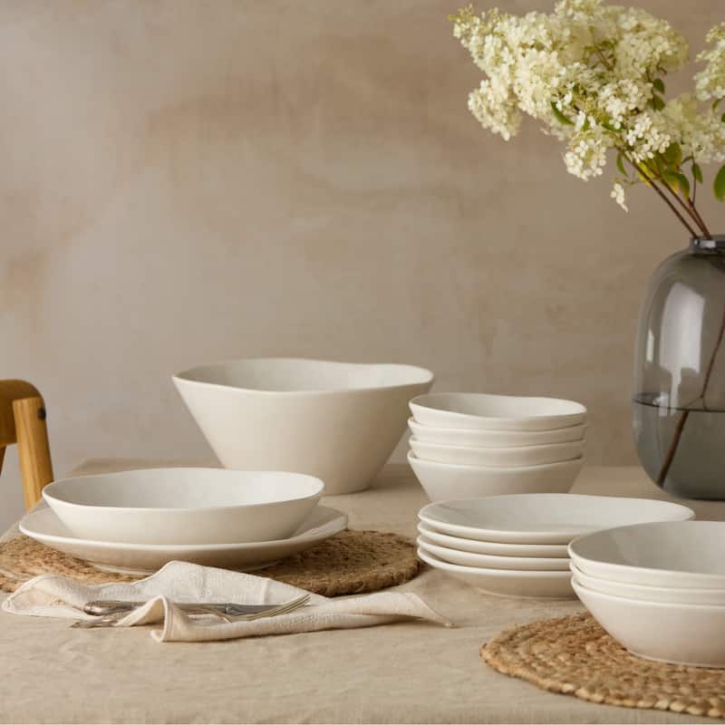 Certified International Linen Cream Medium Rectangular Baker 14" x 8.75" x 2.75"