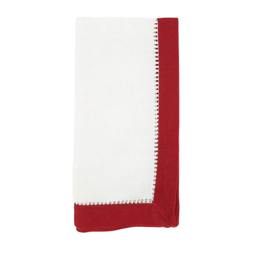 Classic Charm Two-Tone Hemstitch Napkin (Set of 12)