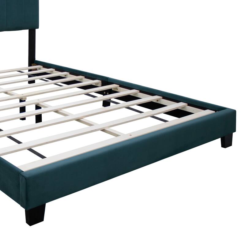 Modern Adjustable Velvet Upholstered Bed