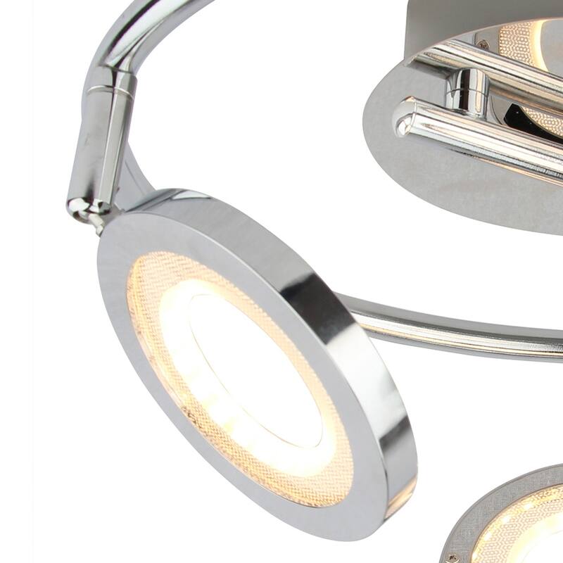 Bibeau 3 - Light 12" Cluster Circle LED Directional & Spotlight - Chrome