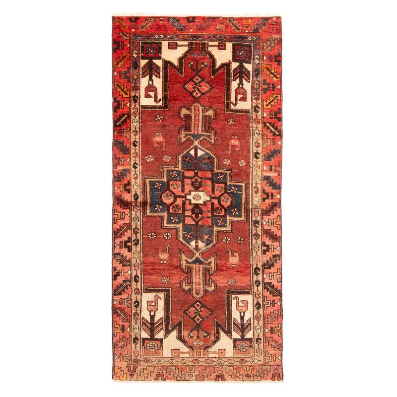 ECARPETGALLERY Hand-knotted Andelz Dark Red Wool Rug - 3'1 x 6'7