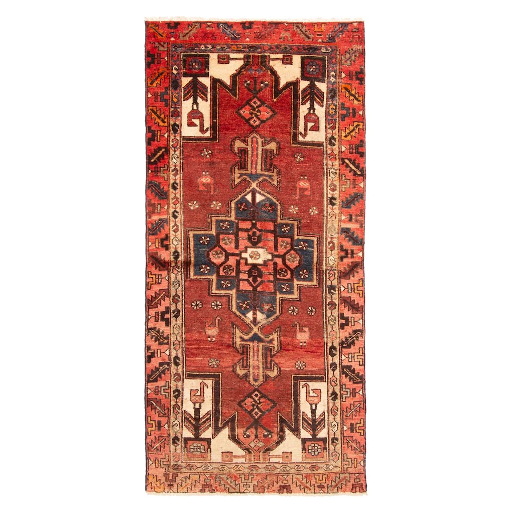 ECARPETGALLERY Hand-knotted Andelz Dark Red Wool Rug - 3'1 x 6'7