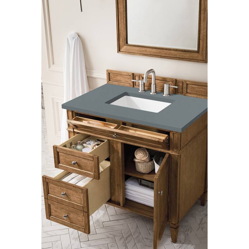 James Martin Vanities Brittany 36" Single Vanity, Saddle Brown
