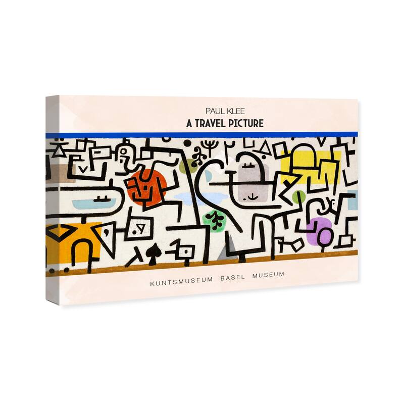 Wynwood Studio Abstract A travel picture White and Cream White Modern & Contemporary Wall Art Canvas Print