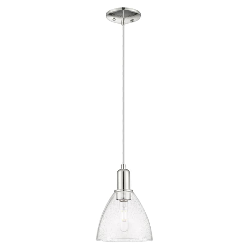 Innovations Lighting Endless Possibilities Arcadia - Bristol - 1 Light 8" Cord Hung Mini Pendant - Polished Nickel/Seedy
