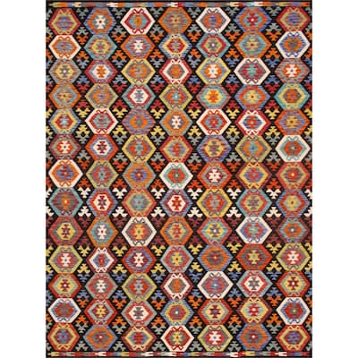 Pasargad Home Kilim Reversible Wool Multicolor Area Rug - 8' 4'' X 11' 1''
