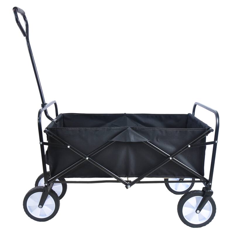 Multipurpose Steel Folding Wagon for Garden, Shopping, and Beach Outings
