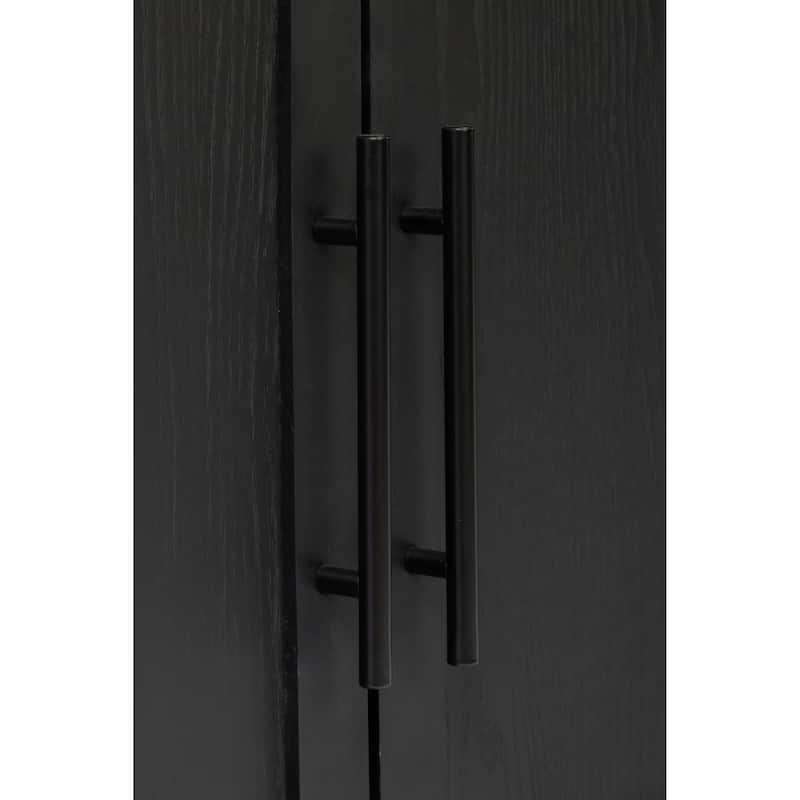66.7" Arched Bookcase with Storage, Mid-Century Modern 4-Tier Curved Cabinet with Door, Arched Bookshelf with Open Display Shelf