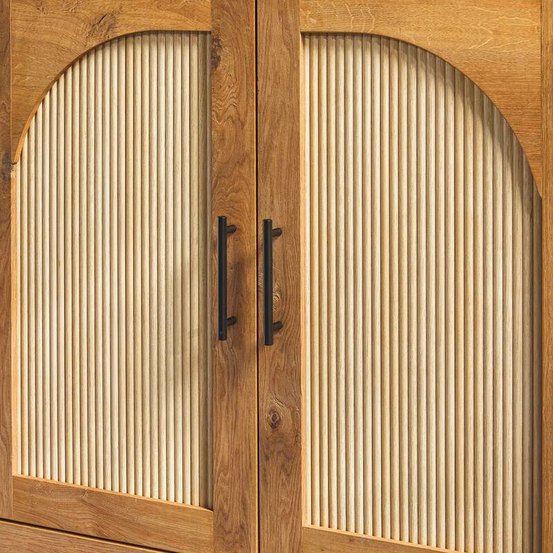 Walker Edison Modern 60-inch Reeded Sideboard with Arched Doors