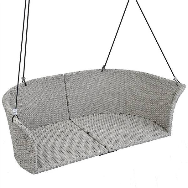 VEIKOUS 5FT Outdoor Hanging Porch Swing Bench With Chains For Garden And Backyard Black