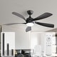 preview thumbnail 72 of 118, Sofucor 45/52 Inch Ceiling Fan with Remote & Lights Quiet DC Motor 5 Blade High CFM Modern Fan 52'' Remote Control - Black