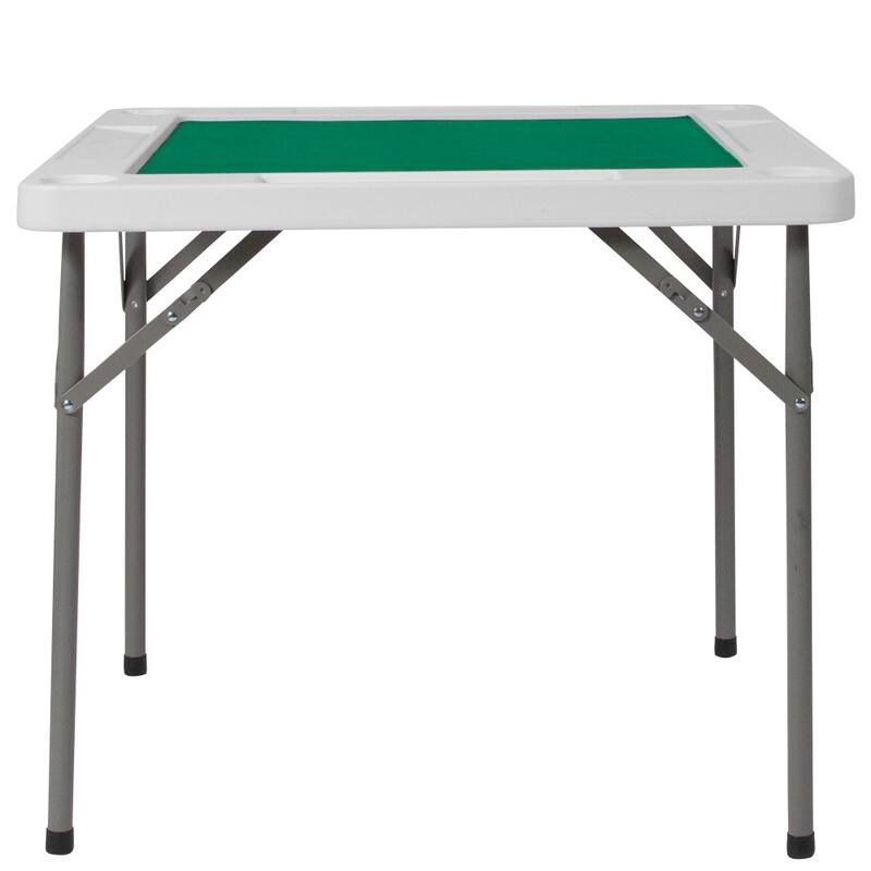 4-Player Folding Card Game Table with Cup Holders - 34.5"D x 34.5"W x 29"H