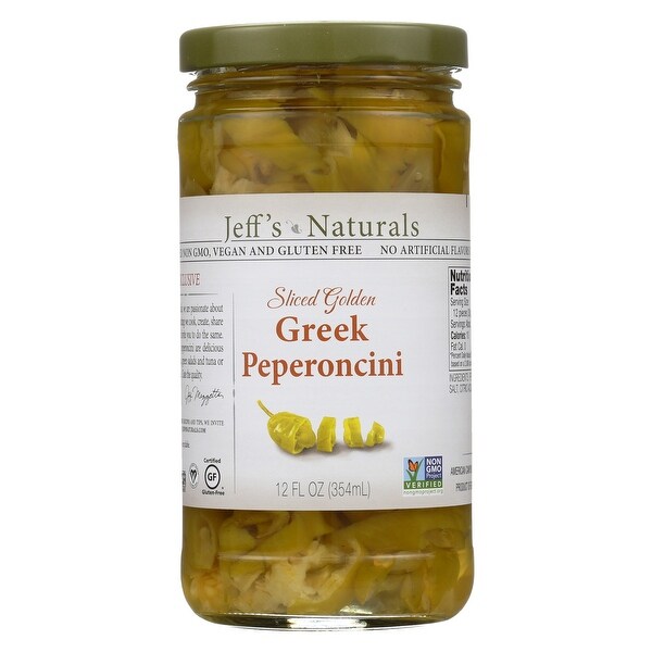 Jeff's Natural Jeff's Natural Greek Pepperoncini - Greek Pepperoncini - Case of 6 - 12 oz.